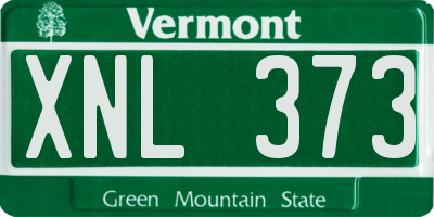 VT license plate XNL373