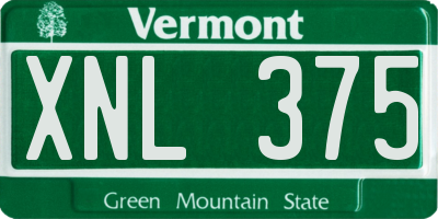 VT license plate XNL375