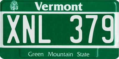 VT license plate XNL379