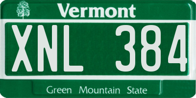 VT license plate XNL384