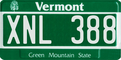 VT license plate XNL388