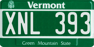 VT license plate XNL393