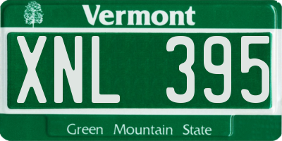 VT license plate XNL395
