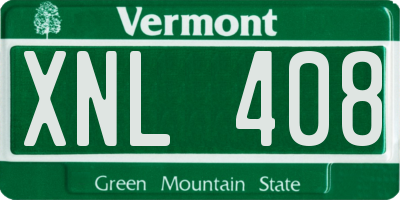 VT license plate XNL408