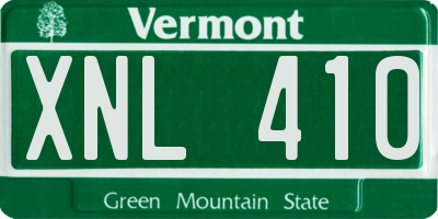 VT license plate XNL410