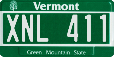 VT license plate XNL411