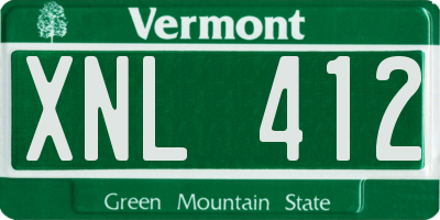 VT license plate XNL412