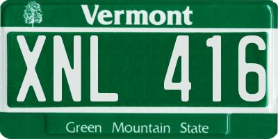 VT license plate XNL416