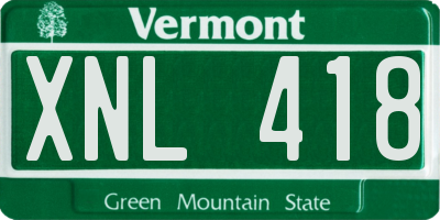 VT license plate XNL418