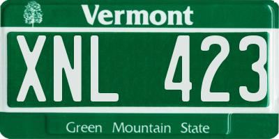 VT license plate XNL423