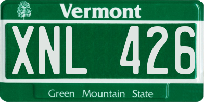 VT license plate XNL426