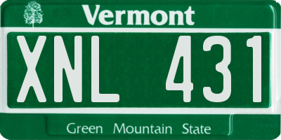 VT license plate XNL431