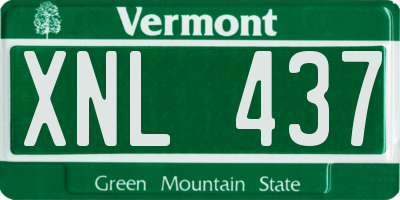 VT license plate XNL437