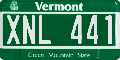 VT license plate XNL441