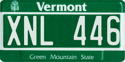 VT license plate XNL446