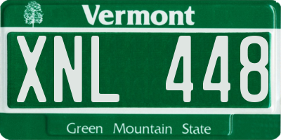 VT license plate XNL448