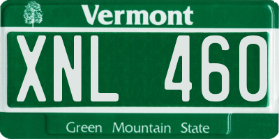 VT license plate XNL460