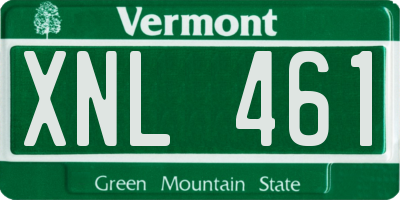 VT license plate XNL461