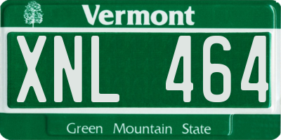 VT license plate XNL464