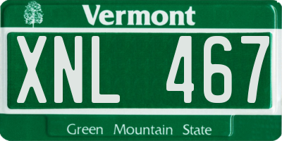 VT license plate XNL467