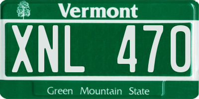 VT license plate XNL470