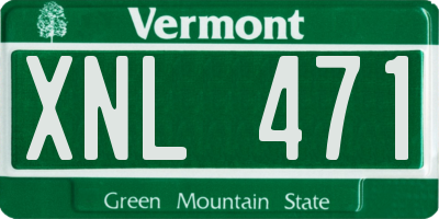 VT license plate XNL471