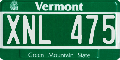 VT license plate XNL475