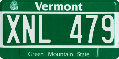VT license plate XNL479