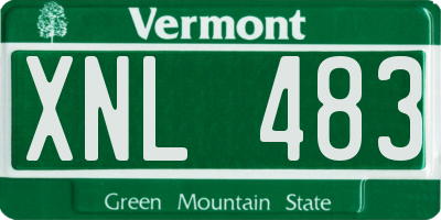VT license plate XNL483