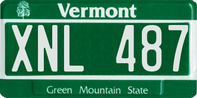 VT license plate XNL487