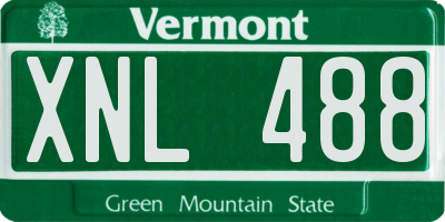 VT license plate XNL488