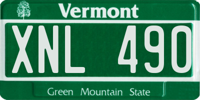 VT license plate XNL490