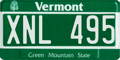 VT license plate XNL495