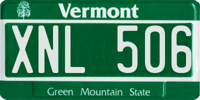 VT license plate XNL506