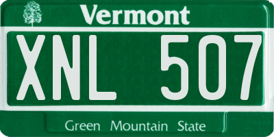 VT license plate XNL507