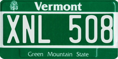 VT license plate XNL508