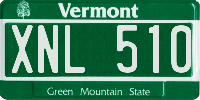 VT license plate XNL510
