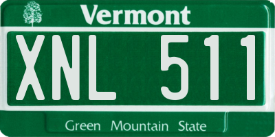 VT license plate XNL511