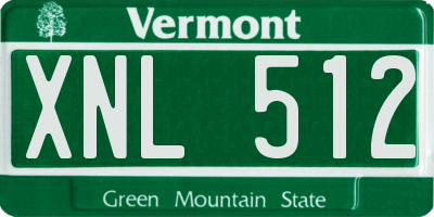 VT license plate XNL512