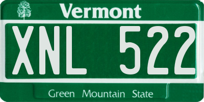 VT license plate XNL522