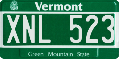 VT license plate XNL523