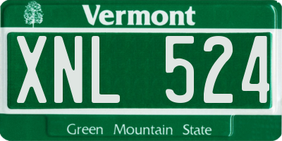 VT license plate XNL524