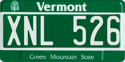 VT license plate XNL526