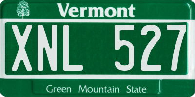 VT license plate XNL527