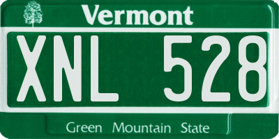 VT license plate XNL528