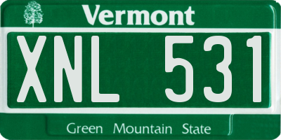 VT license plate XNL531
