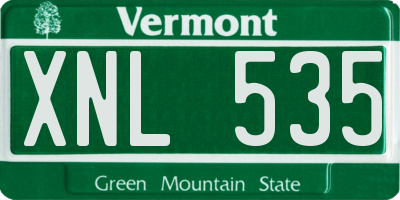 VT license plate XNL535