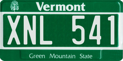 VT license plate XNL541