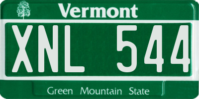 VT license plate XNL544