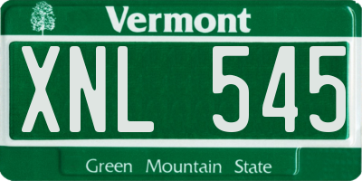 VT license plate XNL545